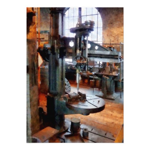 Drill Press Near Window Custom Invitations