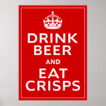 Drink Beer and Eat Crisps ~ British Fun Beer posters