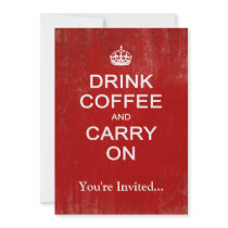 Drink Coffee and Carry On, Keep Calm Parody Custom Announcement