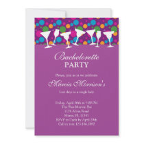 Drink Glasses Modern Bachelorette Invitation