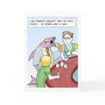 Drink like a fish greeting card