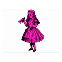 Drink Me Inked Pink Fill Post Card