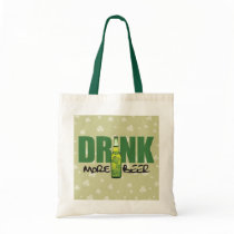 Drink More Irish Green Beer Canvas Bag