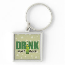 Drink More Irish Green Beer Key Chains