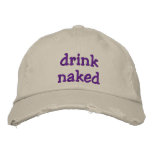 drink naked embroidered hats