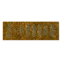 drink order bookmark