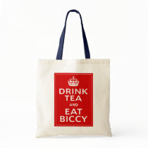 Drink Tea and Eat Biccy ~ British Fun Tote Bag