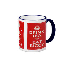 Drink Tea and Eat Biccy ~ British Fun Coffee Mug