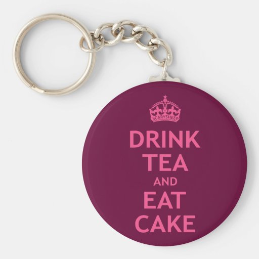Drink Tea and Eat Cake Keychain