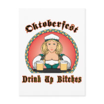 Drink Up Bitches Oktoberfest Post Card