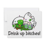 Drink Up Bitches St Pattys Party invitations
