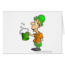 drinking st patricks design greeting card