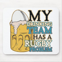 Drinking Team Rugby Mousemat