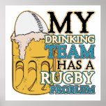 Drinking Team Rugby Poster