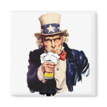 Drinking Uncle Sam magnets