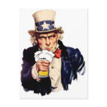 Drinking Uncle Sam postcards