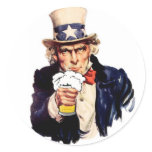 Drinking Uncle Sam stickers