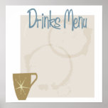 Drinks Menu posters