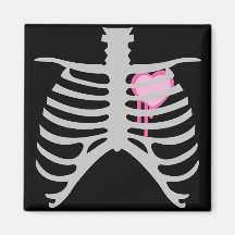 Dripping Heart in Ribcage Refrigerator Magnet