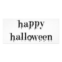 Drippy Blood Happy Halloween Rack Card Design