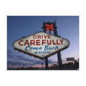 Drive Carefully Las Vegas Postcards