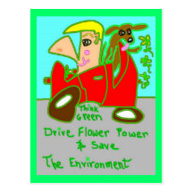 Drive Green For The Environment Postcards