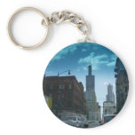 Drive Through Downtown Chicago Key Chains