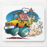 Driving BBQ Pig Mousepads