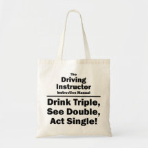 driving instructor tote bags