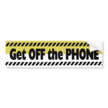 Driving with Cell Phone Bumper Stickers