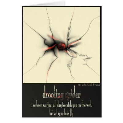 drooling spider card by darkchrystal