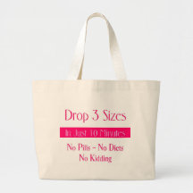 Drop 3 Sizes Pink Canvas Bag
