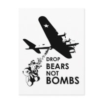 Drop Bears not Bombs Postcards
