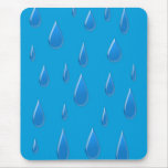Droplets on Blue Mousepad