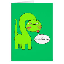 Dropout Dino Greeting Card