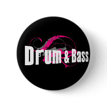 Drum and Bass Mob Pinback Buttons