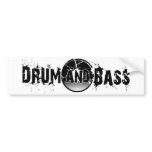 Drum and Bass Shattered Record bumper stickers