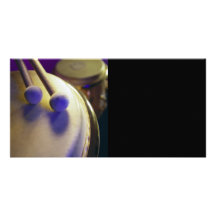Drum & Round Tip Drum Sticks Customised Photo Card