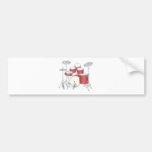 drum set bumper sticker