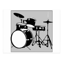 drum set post card