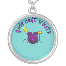 Drum Set - Purple Necklace