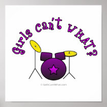 Drum Set - Purple Poster