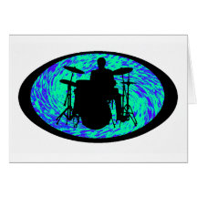 DRUM SOUND WAVES CARD