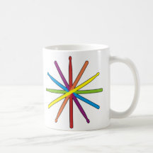Drum Stick Colour Star Coffee Mugs