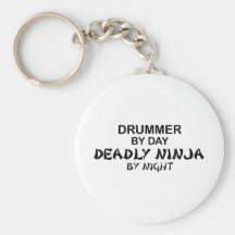 Drummer Deadly Ninja by Night Keychains