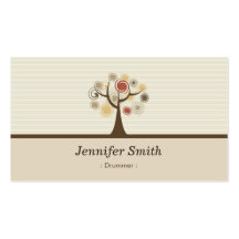 Drummer - Elegant Natural Theme Business Card Templates