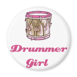 Drummer Girl Fridge Magnet