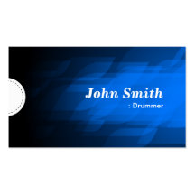 Drummer - Modern Dark Blue Business Card Templates