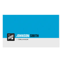 Drummer - Personal Aqua Blue Business Card Templates