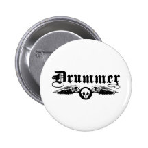 Drummer Pinback Buttons